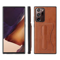 Fierre Shann Full Coverage Protective Leather Case with Holder & Card Slot, For Galaxy Note20 Ultra