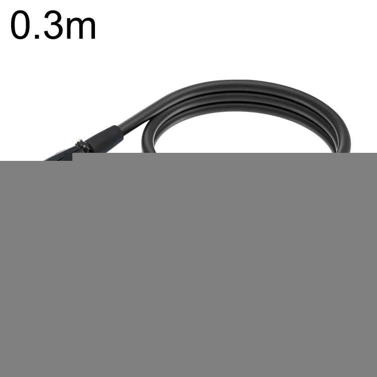 XK041L XLR 3pin Straight Male to Elbow Female Audio Cable, 0.3m, 1m, 2m, 3m, 5m, 10m 0.3m