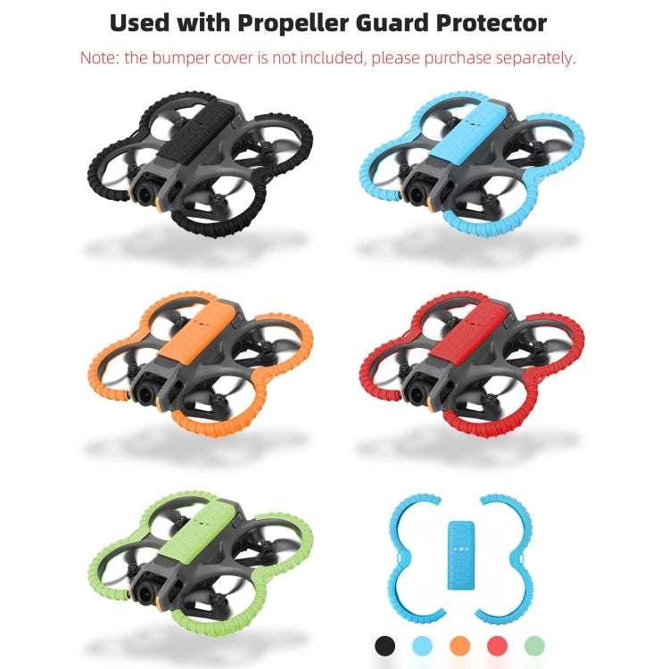 For DJI Avata 2 Sunnylife Drone Anti-Collision Protective Cover, Back Plate, Propeller Ring Stripes – Anti-Scratch, TPU