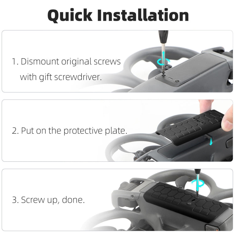 For DJI Avata 2 Sunnylife Drone Anti-Collision Protective Cover, Back Plate, Propeller Ring Stripes – Anti-Scratch, TPU
