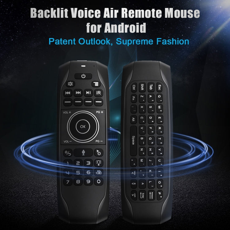 G7V Pro 2.4GHz Fly Air Mouse LED Backlight Wireless Keyboard Remote Control with Gyroscope for Android TV Box / PC, Support Intelligent Voice – Durable Build, Easy to Use