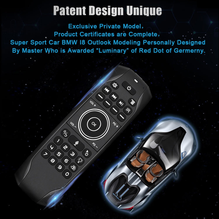 G7V Pro 2.4GHz Fly Air Mouse LED Backlight Wireless Keyboard Remote Control with Gyroscope for Android TV Box / PC, Support Intelligent Voice – Durable Build, Easy to Use