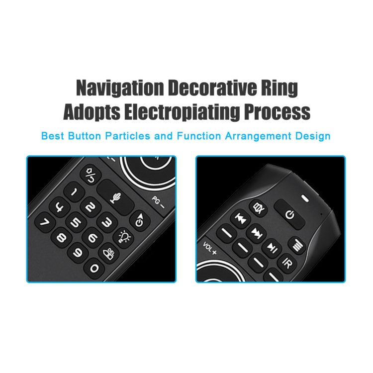 G7V Pro 2.4GHz Fly Air Mouse LED Backlight Wireless Keyboard Remote Control with Gyroscope for Android TV Box / PC, Support Intelligent Voice – Durable Build, Easy to Use