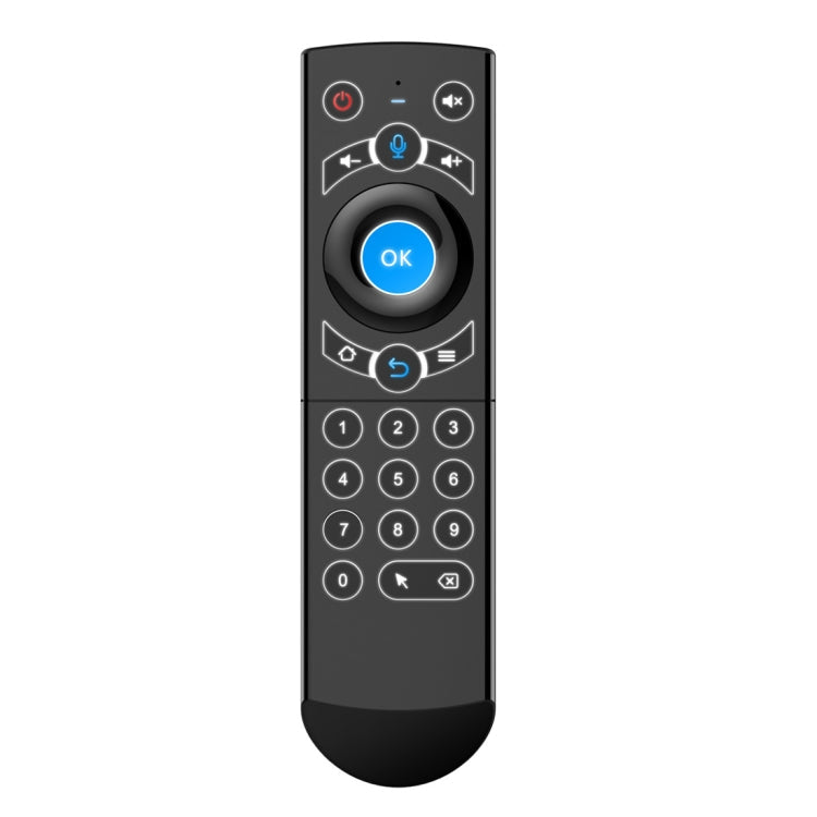 G21 2.4GHz Fly Air Mouse LED Backlight Wireless Keyboard Remote Control with Gyroscope for Android TV Box / PC, Support Intelligent Voice, Blue – Durable Build, Easy to Use Blue