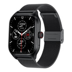 LEMFO LT10 2.01 inch TFT Screen Smart Watch Supports Bluetooth Call / Health Monitoring, Steel Strap, Silicone Strap Steel Strap Black