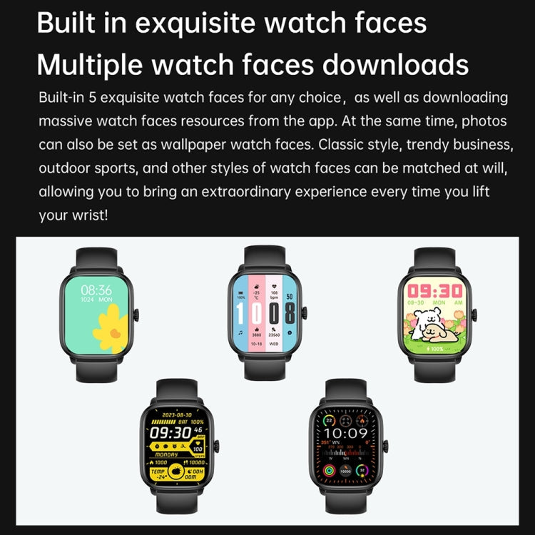 Y80 Smart Watch – 2.01" Screen, Bluetooth Call