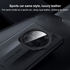 Splicing Plain Leather PC Shockproof Phone Case – Shockproof, Leather, For Honor Magic6 Pro, For Honor Magic6