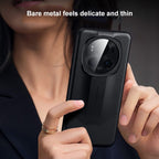 Splicing Plain Leather PC Shockproof Phone Case – Shockproof, Leather, For Honor Magic6 Pro, For Honor Magic6