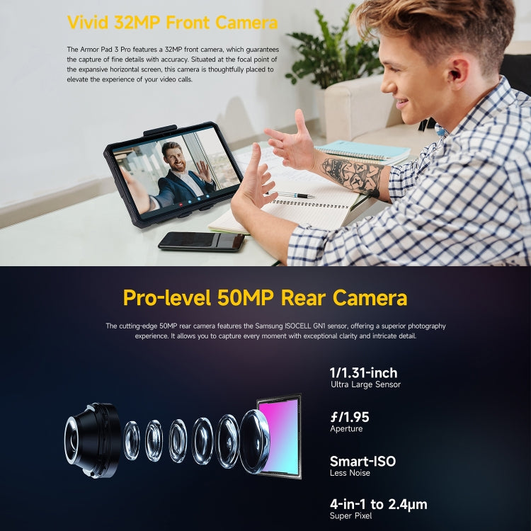 Ulefone Armor Pad 3 Pro Rugged Tablet PC, 10.36 inch Android 13 MediaTek MT8788 Octa Core 4G Network, EU Plug, Armor Pad 3 Pro – Card Slot, Fast Charging, Bluetooth