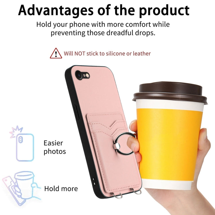 R20 Ring Card Holder Phone Case – Wear-resistant, Card Slot, TPU, For iPhone SE 2022 / SE 2020 / 8, For iPhone 13 Pro Max, For iPhone 13 Pro, For iPhone 13