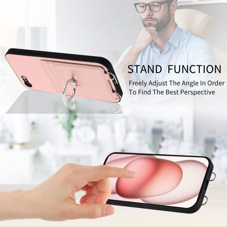 R20 Ring Card Holder Phone Case – Wear-resistant, Card Slot, TPU, For iPhone SE 2022 / SE 2020 / 8, For iPhone 13 Pro Max, For iPhone 13 Pro, For iPhone 13