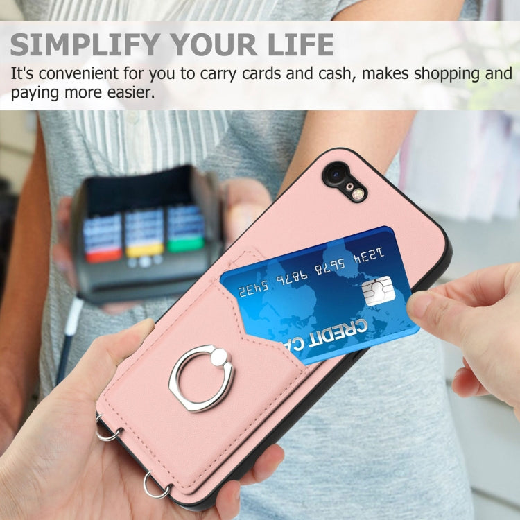 R20 Ring Card Holder Phone Case – Wear-resistant, Card Slot, TPU, For iPhone SE 2022 / SE 2020 / 8, For iPhone 13 Pro Max, For iPhone 13 Pro, For iPhone 13