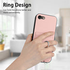 R20 Ring Card Holder Phone Case – Wear-resistant, Card Slot, TPU, For iPhone SE 2022 / SE 2020 / 8, For iPhone 13 Pro Max, For iPhone 13 Pro, For iPhone 13