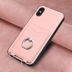 R20 Ring Card Holder Phone Case, For iPhone XS / X, For iPhone XR, For iPhone XS Max, For iPhone 8 Plus / 7 Plus