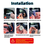 3R 3R-357 Car Suction Cup Auxiliary Side View Mirror Round Blind Spot Mirror, 3R-357