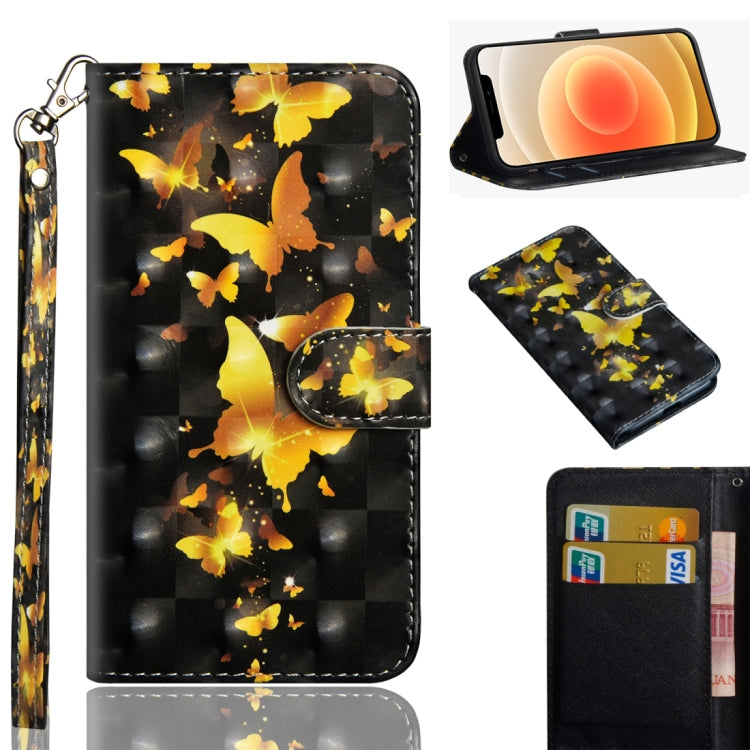 Case – Leather (iPhone 12 mini) #7 For iPhone 12 mini Golden Butterfly