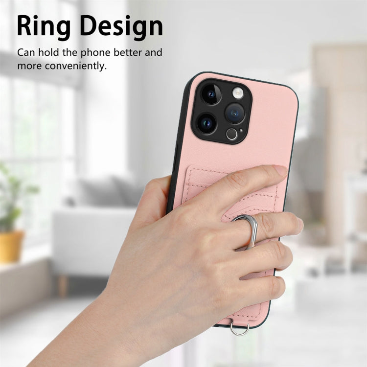R20 Crossbody Rope Ring Card Holder Phone Case – Wear-resistant, Card Slot, TPU, For iPhone 15 Pro Max, For iPhone 15 Pro, For iPhone 15 Plus, For iPhone 15