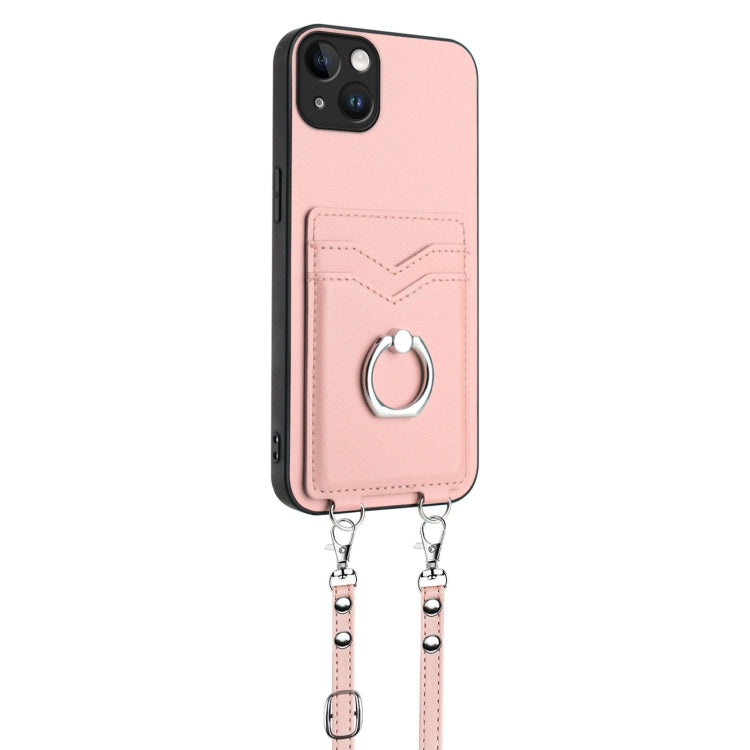 R20 Crossbody Rope Ring Card Holder Phone Case – Wear-resistant, Card Slot, TPU, For iPhone 14 Plus, For iPhone 14, For iPhone 14 Pro, For iPhone 14 Pro Max