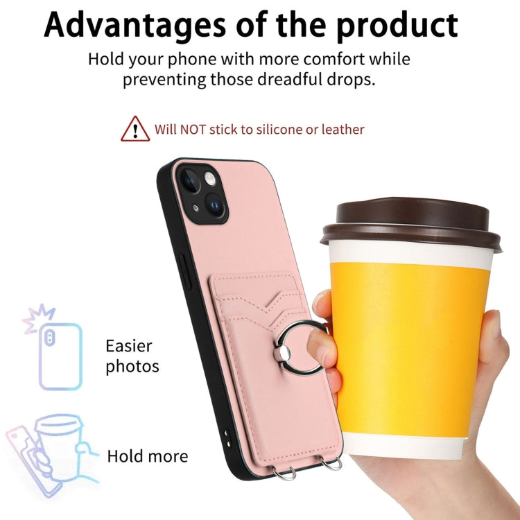 R20 Crossbody Rope Ring Card Holder Phone Case – Wear-resistant, Card Slot, TPU, For iPhone 14 Plus, For iPhone 14, For iPhone 14 Pro, For iPhone 14 Pro Max