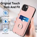 R20 Crossbody Rope Ring Card Holder Phone Case – Wear-resistant, Card Slot, TPU, For iPhone 14 Plus, For iPhone 14, For iPhone 14 Pro, For iPhone 14 Pro Max