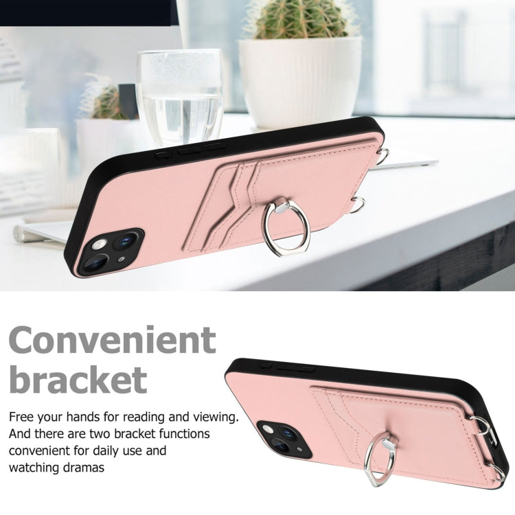 R20 Crossbody Rope Ring Card Holder Phone Case – Wear-resistant, Card Slot, TPU, For iPhone 14 Plus, For iPhone 14, For iPhone 14 Pro, For iPhone 14 Pro Max