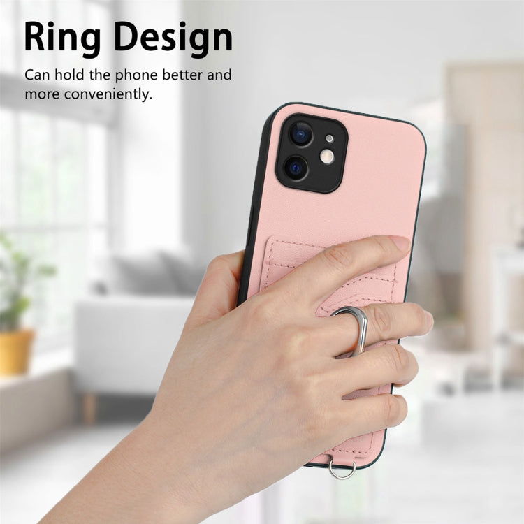 R20 Crossbody Rope Ring Card Holder Phone Case, For iPhone 12 mini, For iPhone 11 Pro Max, For iPhone 11, For iPhone 11 Pro