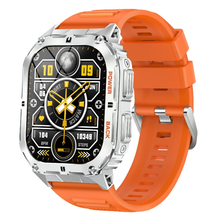 K61 Smart Watch – 1.96" Screen, Blood Pressure Monitoring, Heart Rate Monitoring Orange