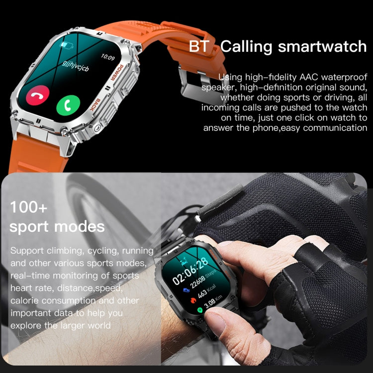 K61 Smart Watch – 1.96" Screen, Blood Pressure Monitoring, Heart Rate Monitoring
