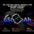 KR80 Smart Watch – 2.0" Screen, IP67 Waterproof, Blood Pressure Monitoring