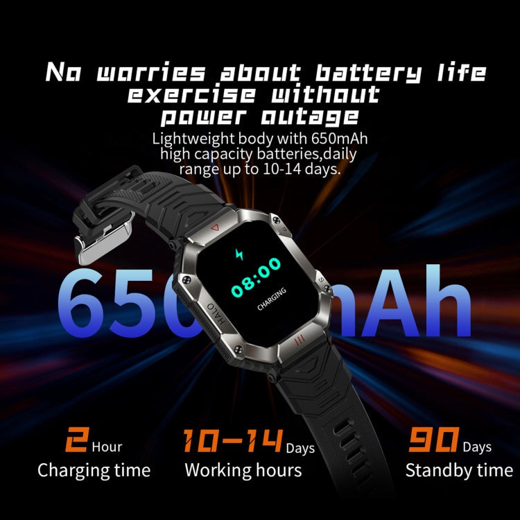 KR80 Smart Watch – 2.0" Screen, IP67 Waterproof, Blood Pressure Monitoring