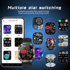 KR80 Smart Watch – 2.0" Screen, IP67 Waterproof, Blood Pressure Monitoring