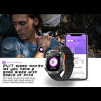 KR80 Smart Watch – 2.0" Screen, IP67 Waterproof, Blood Pressure Monitoring