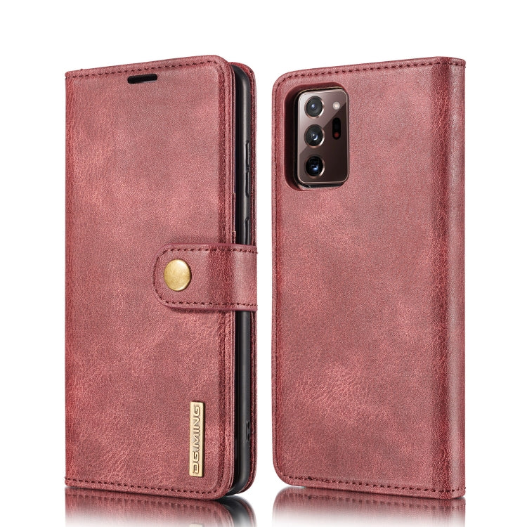 DG.MING Crazy Horse Texture Flip Detachable Magnetic Leather Case with Holder & Card Slots & Wallet – Magnetic, Card Slot, Flip, For Samsung Galaxy Note20 Ultra, For Samsung Galaxy Note20 For Samsung Galaxy Note20 Ultra Red