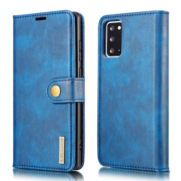 DG.MING Crazy Horse Texture Flip Detachable Magnetic Leather Case with Holder & Card Slots & Wallet – Magnetic, Card Slot, Flip, For Samsung Galaxy Note20 Ultra, For Samsung Galaxy Note20 For Samsung Galaxy Note20 Blue