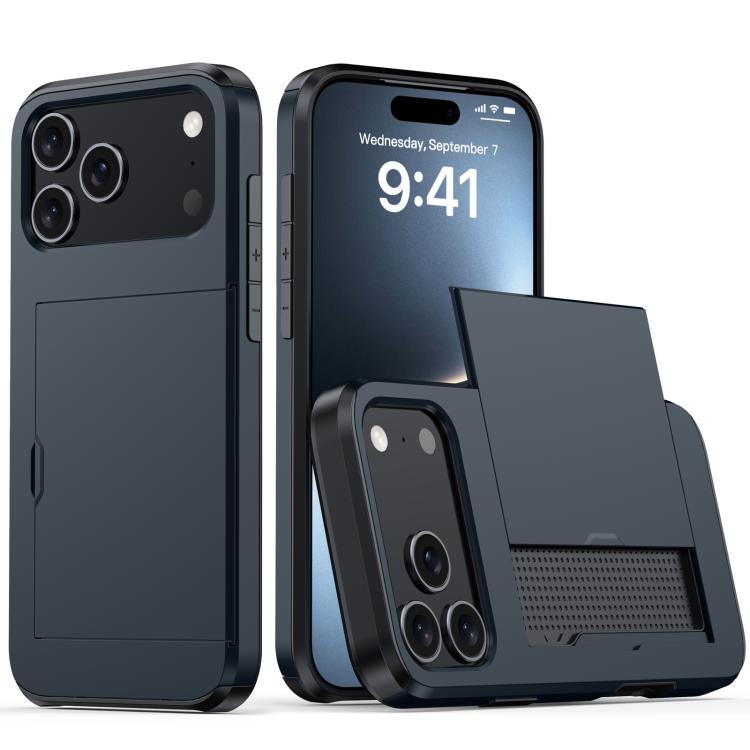 Shockproof Armor Phone Case with Card Slot – Shockproof, Card Slot, TPU, For iPhone 17 Pro, For iPhone 17