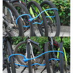 Bicycle Portable Anti-theft Lock Steel Cable Lock with Lock Frame, B Style 120cm Black