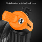 Bicycle Portable Anti-theft Lock Steel Cable Lock with Lock Frame, B Style 120cm Black