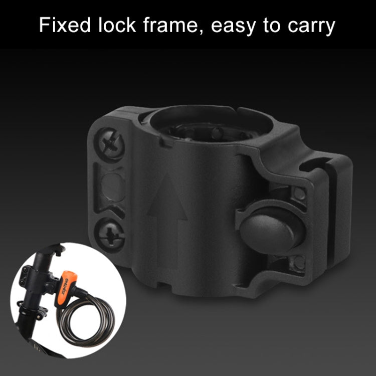 Bicycle Portable Anti-theft Lock Steel Cable Lock with Lock Frame, B Style 120cm Black