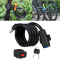 Bicycle Portable Anti-theft Lock Steel Cable Lock with Lock Frame, B Style 120cm Black B Style 120cm Black