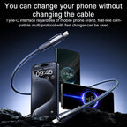 RC-C100 1.2m 30W Type-C to Type-C Fast Charging Braided Data Cable, Type-C to Type-C – Fast Charging, Aluminum Alloy, Data Transmission