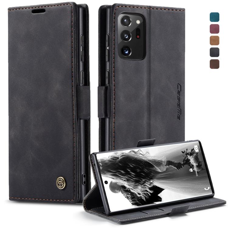 CaseMe Multifunctional Horizontal Flip Leather Case, with Card Slot & Holder & Wallet – Card Slot, Flip, Leather, For Samsung Galaxy Note20, For Samsung Galaxy Note20 Ultra For Samsung Galaxy Note20 Ultra Black