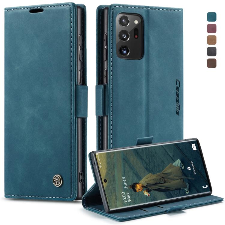 CaseMe Multifunctional Horizontal Flip Leather Case, with Card Slot & Holder & Wallet – Card Slot, Flip, Leather, For Samsung Galaxy Note20, For Samsung Galaxy Note20 Ultra For Samsung Galaxy Note20 Ultra Blue