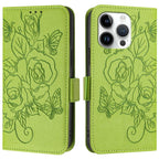 Embossed Rose RFID Anti-theft Leather Phone Case, For iPhone 14 Pro Max, For iPhone SE 2022 / SE 2020 / 8 / 7, For iPhone 13 Pro Max, For iPhone 13 Pro