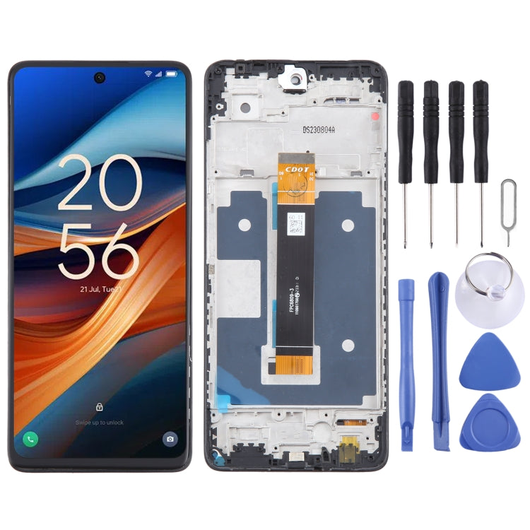 OEM LCD Screen Digitizer Full Assembly with Frame, For TCL 50 SE, For TCL 40 NxtPaper 5G, For TCL 40 NxtPaper 4G, For TCL 406 T506K, For TCL 40 XE, For TCL 40 XL T608M, For TCL 40 SE, For TCL 408 T507D1, For TCL 405 T506D, For TCL 40 R T771K           ... For TCL 50 SE