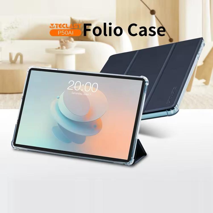 Anti-slip Texture Smart Tablet Leather Folio Case – Leather, For Teclast P50AI, For Teclast T65 Max, For Teclast T50 HD / T50 Max