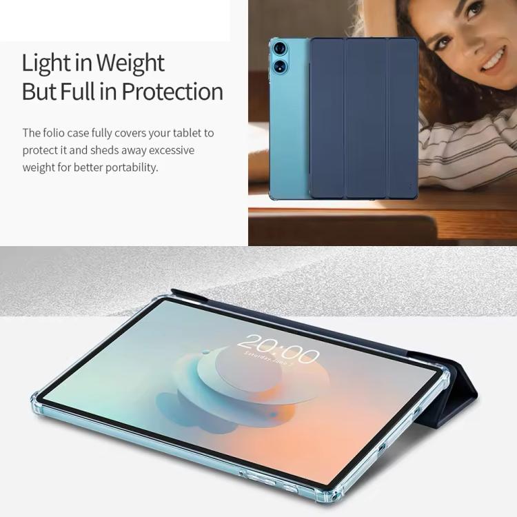 Anti-slip Texture Smart Tablet Leather Folio Case – Leather, For Teclast P50AI, For Teclast T65 Max, For Teclast T50 HD / T50 Max