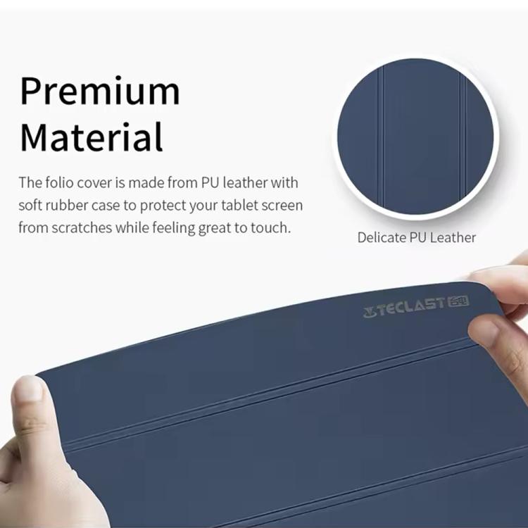 Anti-slip Texture Smart Tablet Leather Folio Case – Leather, For Teclast P50AI, For Teclast T65 Max, For Teclast T50 HD / T50 Max