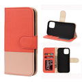 Splicing Color Horizontal Flip Leather Case with Holder & Photo Frame & Card Slots & Wallet, For iPhone 12 Pro Max For iPhone 12 Pro Max Rose Red