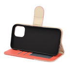 Splicing Color Horizontal Flip Leather Case with Holder & Photo Frame & Card Slots & Wallet, For iPhone 12 Pro Max