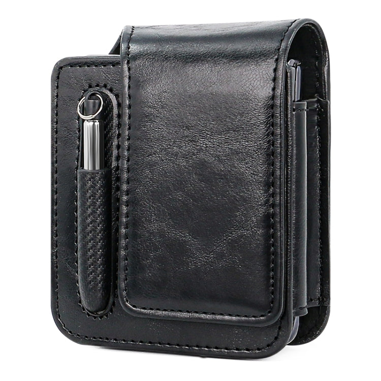 VIETAO Retro Thinking Series PU Shockproof Phone Bag, Without Pen, For Samsung Galaxy Z Flip 3 / 4 / 5 / 6, For Samsung Galaxy Z Fold 3 / 4 / 5 / 6 For Samsung Galaxy Z Flip 3 4 5 6 Black